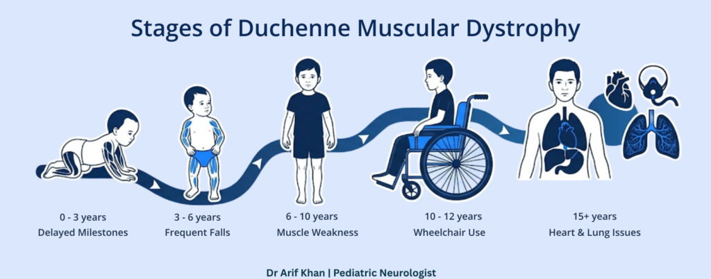 Duchenne muscular dystrophy symptoms